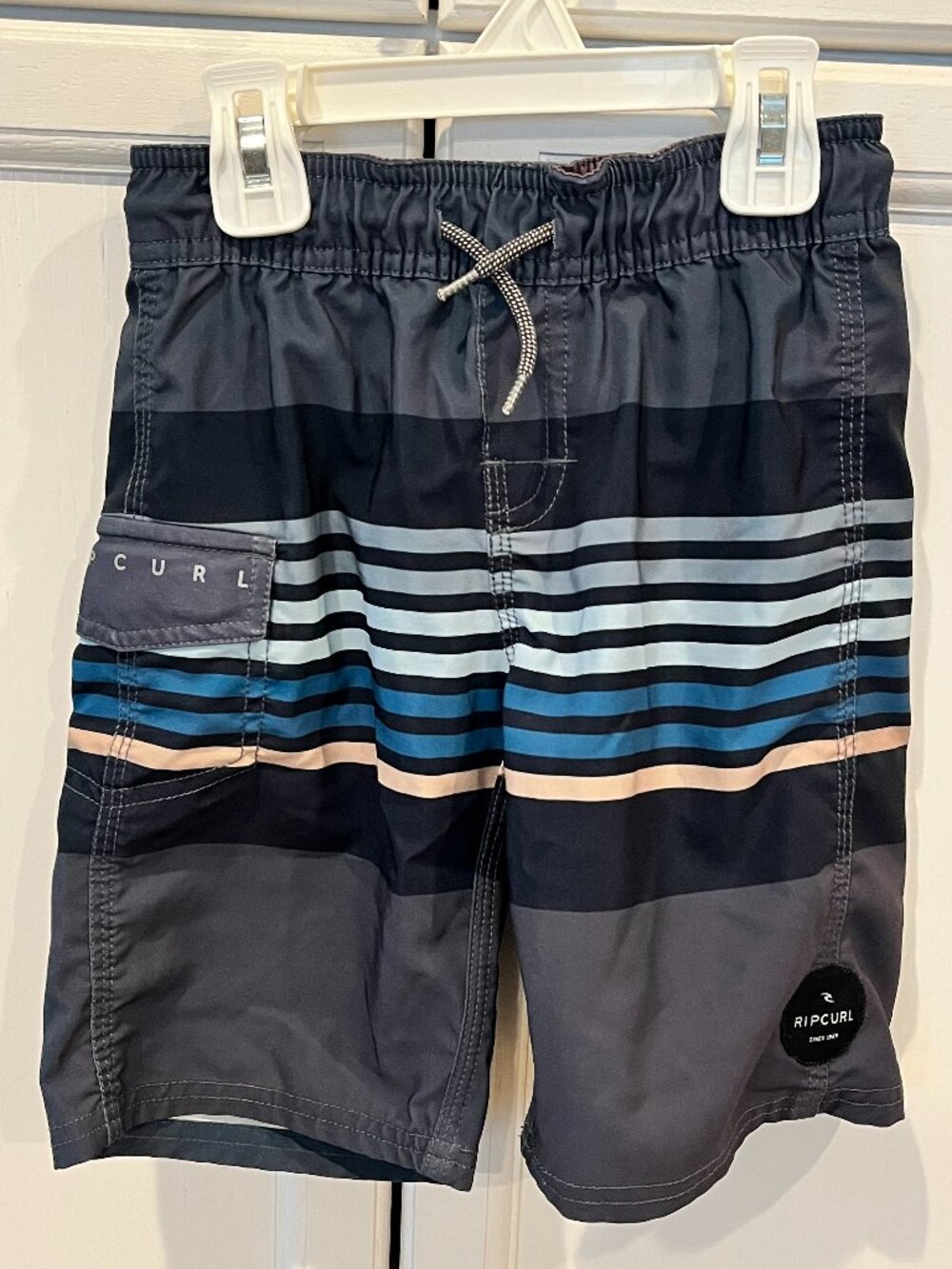 Rip Curl Boys Board Shorts | Striped Swim Trunks | Size 4